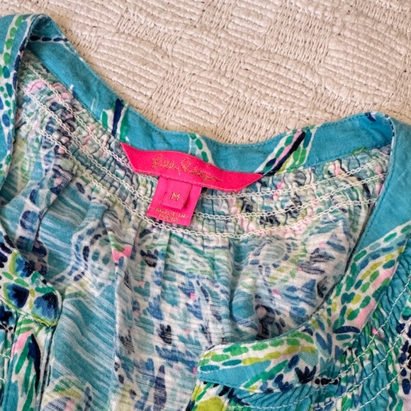 Lilly pulitzer Blue Patterned Top - Picture 3 of 4